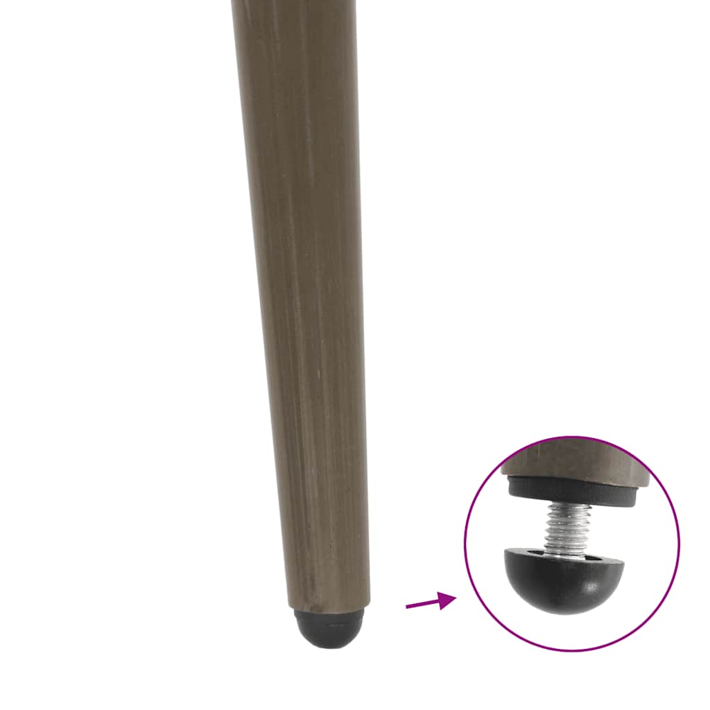 Pieds de table basse coniques 4 pièces Acier naturel 30-31 cm Acier - XIOS