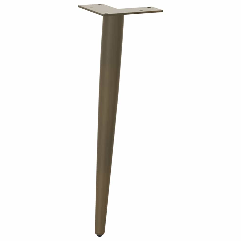 Pieds de table basse coniques 4 pièces Acier naturel 42-43 cm Acier - XIOS