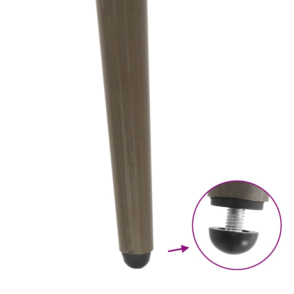 Pieds de table basse coniques 4 pièces Acier naturel 42-43 cm Acier - XIOS