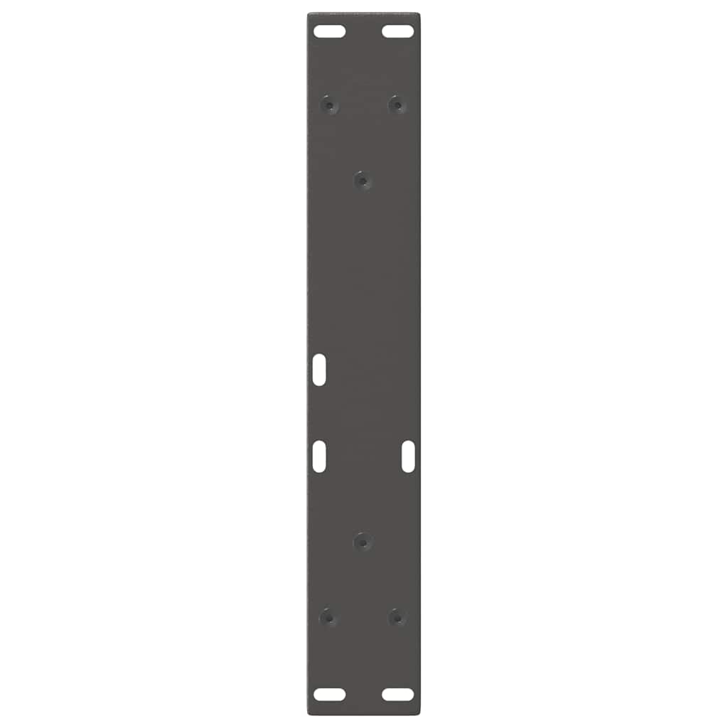 Pieds de table basse en forme de V, 2 pièces, anthracite, 30 x (30-31,3) cm, acier - XIOS