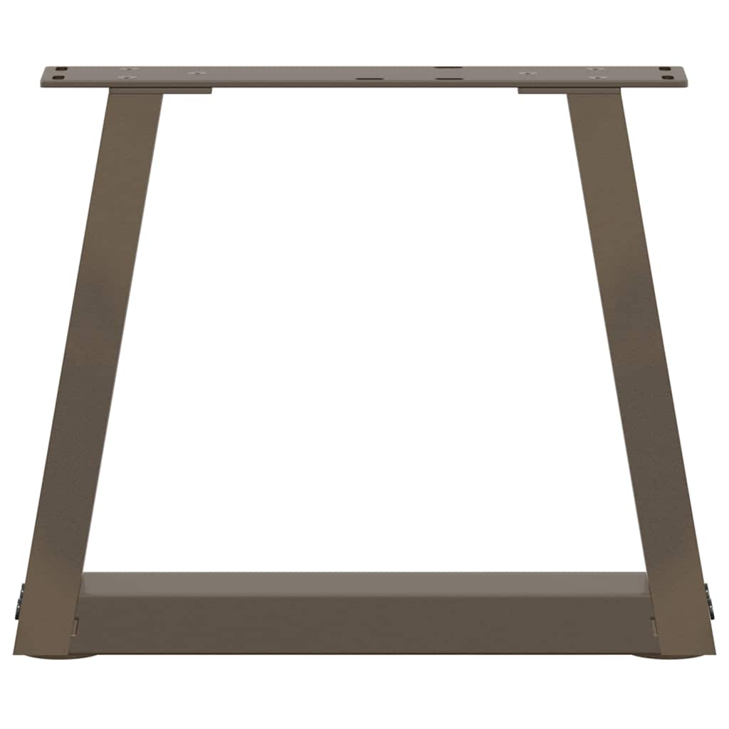 Pieds de table basse en forme de V, 2 pièces, acier naturel, 30 x (30-31,3) cm - XIOS