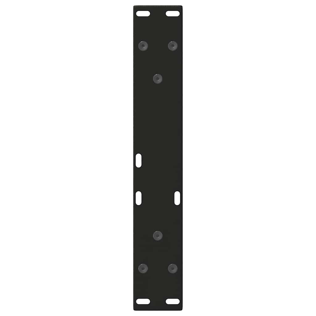 Pieds de table basse en forme de V, 2 pièces, noir, 40 x (30-31,3) cm, acier - XIOS