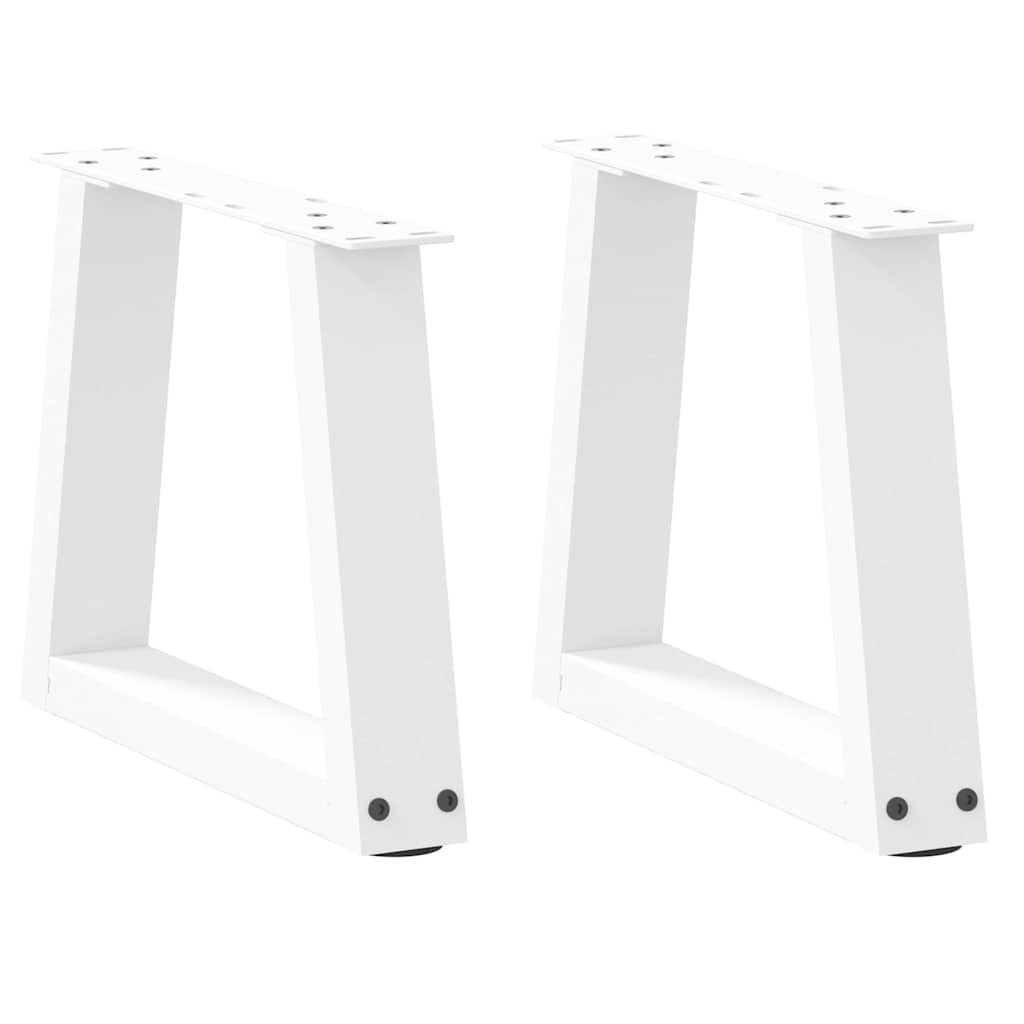 Pieds de table basse en forme de V, 2 pièces, blanc, 40 x (30-31,3) cm, acier - XIOS