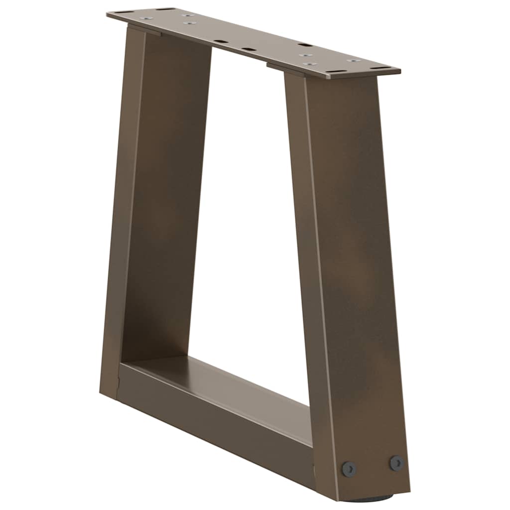 Pieds de table basse en forme de V, 2 pièces, acier naturel, 40 x (30-31,3) cm - XIOS