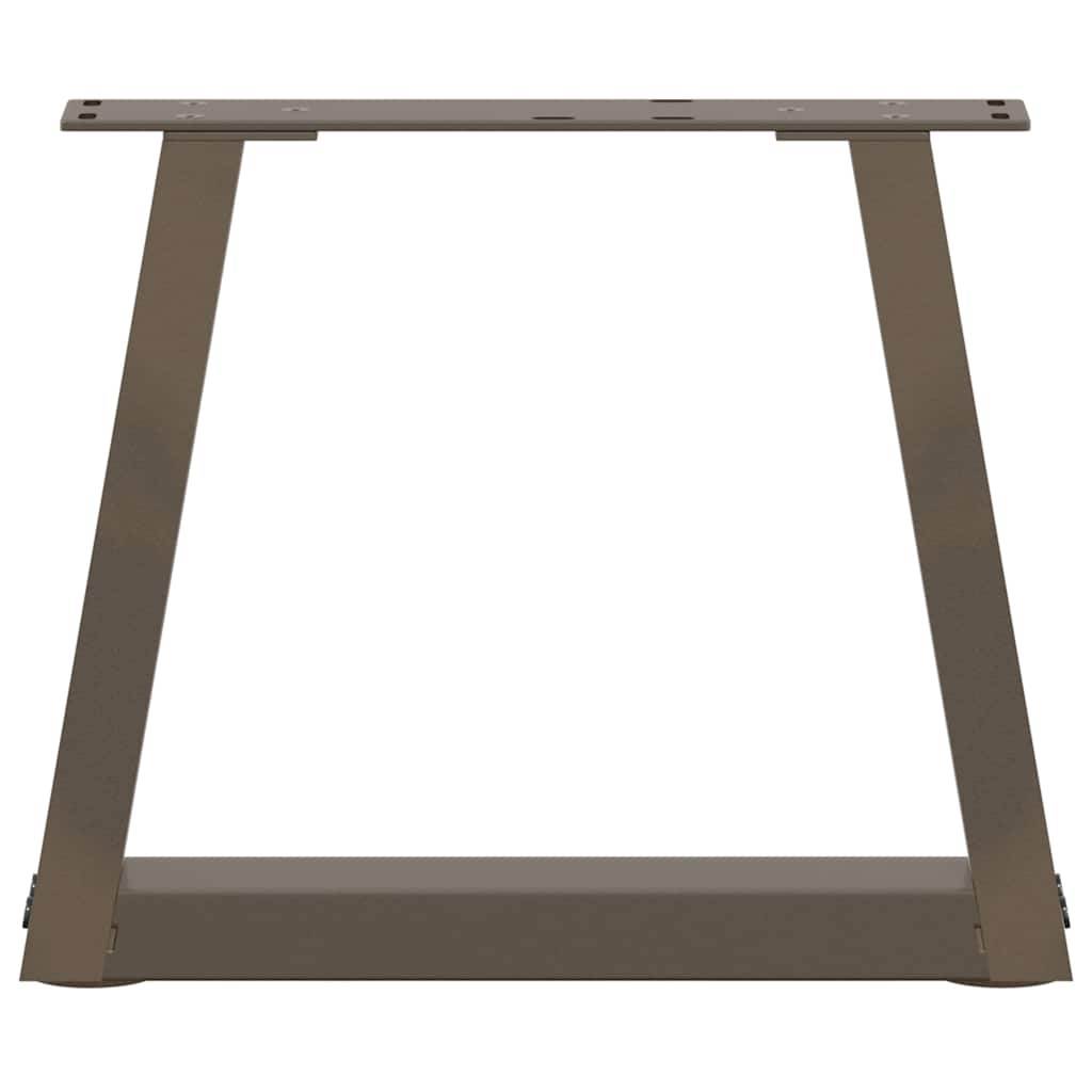 Pieds de table basse en forme de V, 2 pièces, acier naturel, 40 x (30-31,3) cm - XIOS