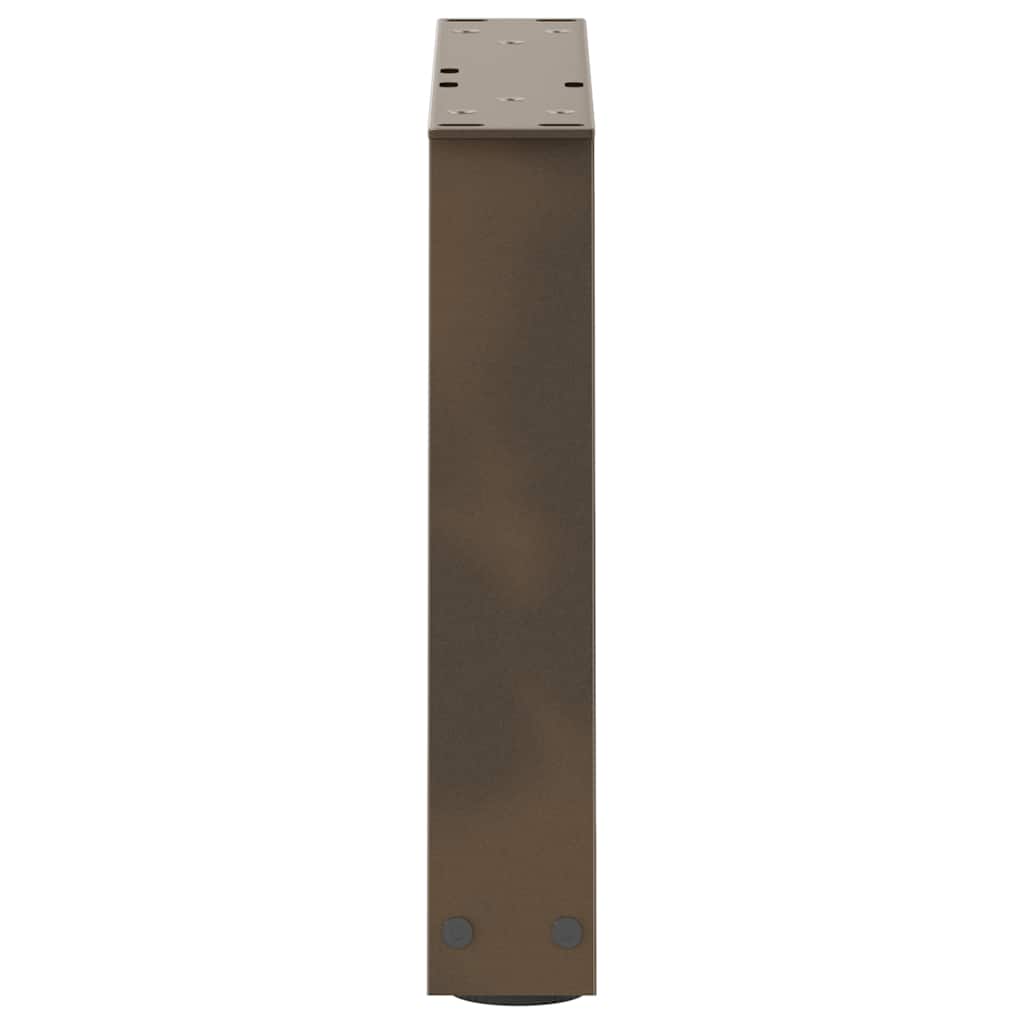 Pieds de table basse en forme de V, 2 pièces, acier naturel, 40 x (30-31,3) cm - XIOS