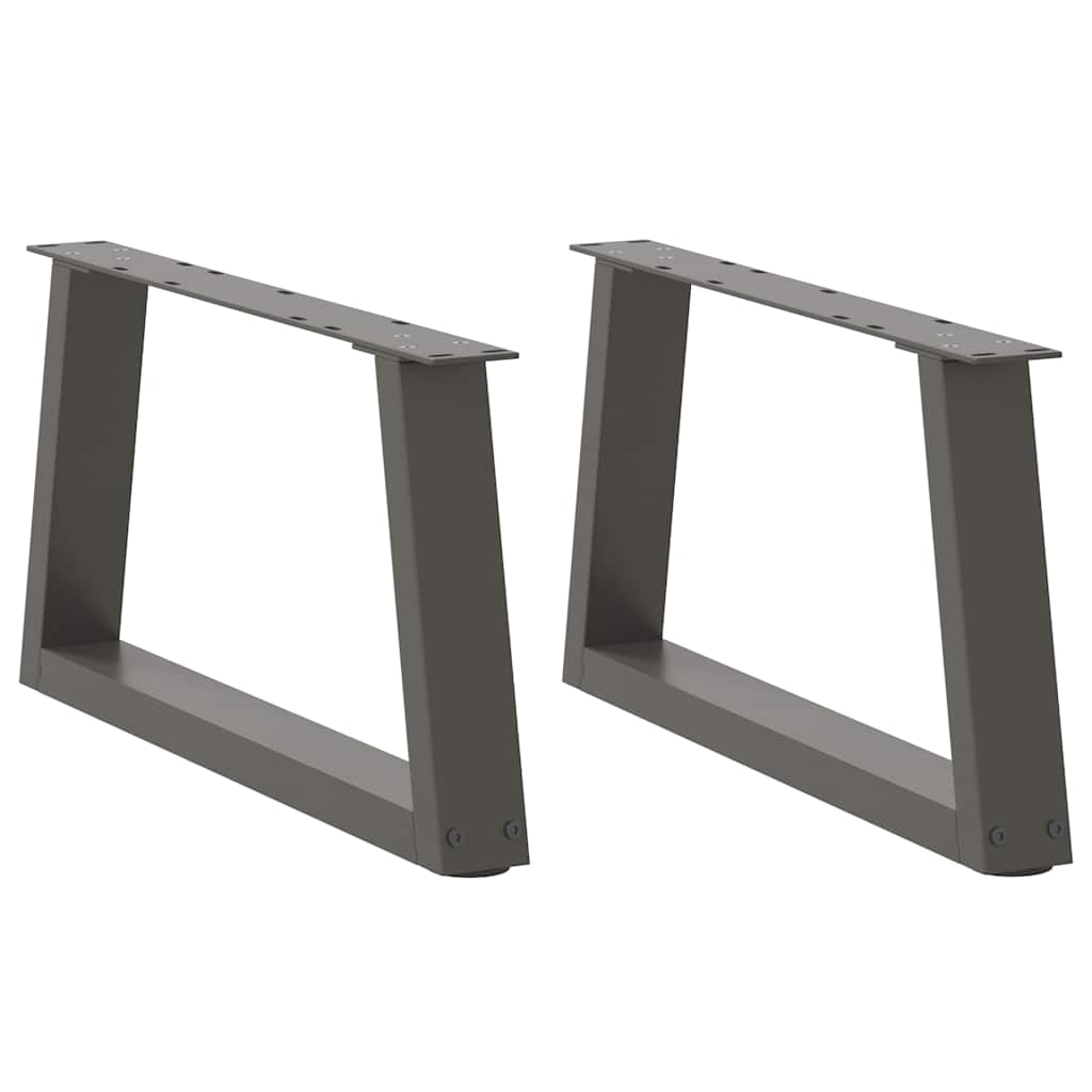 Pieds de table basse en forme de V, 2 pièces, anthracite, 50 x (30-31,3) cm, acier - XIOS