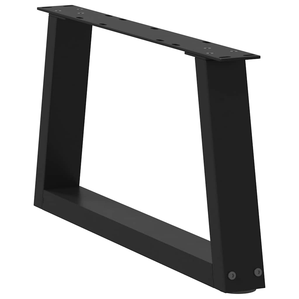 Pieds de table basse en forme de V, 2 pièces, noir, 60 x (30-31,3) cm, acier - XIOS
