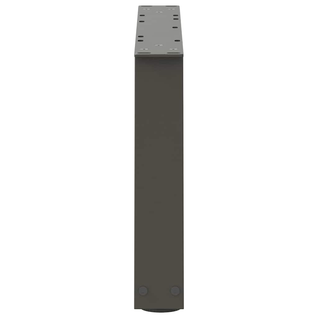 Pieds de table basse en forme de V, 2 pièces, anthracite, 60 x (30-31,3) cm, acier - XIOS