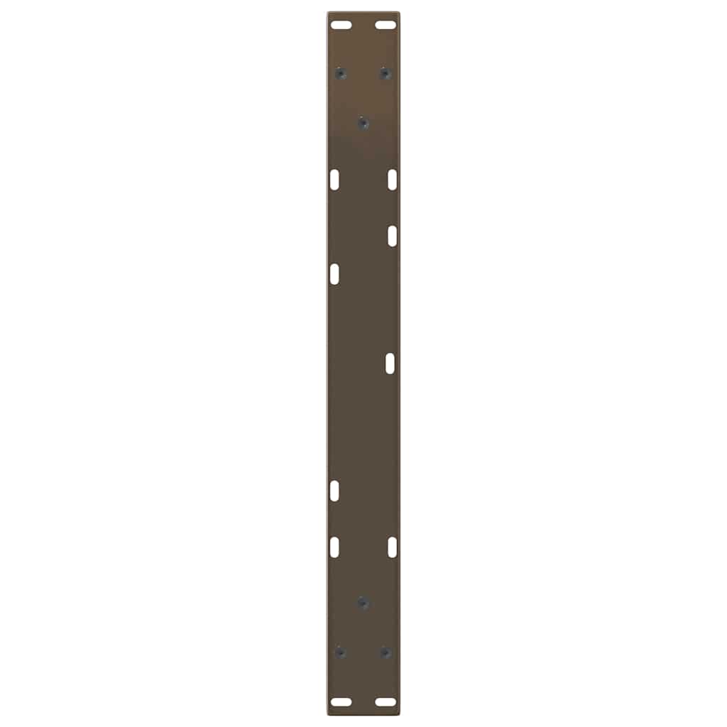 Pieds de table basse en forme de V, 2 pièces, acier naturel, 60 x (30-31,3) cm - XIOS