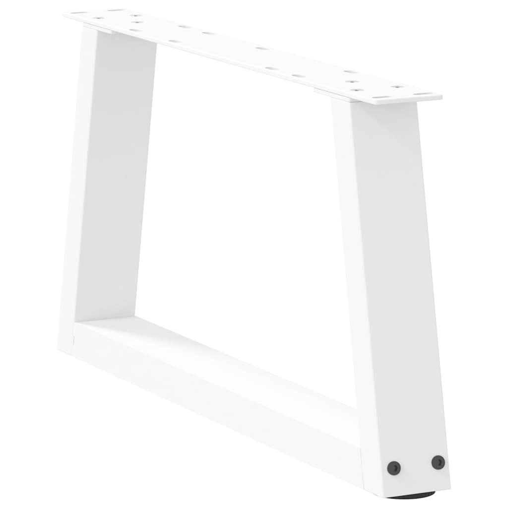 Pieds de table basse en forme de V, 2 pièces, blanc, 70 x (30-31,3) cm, acier - XIOS