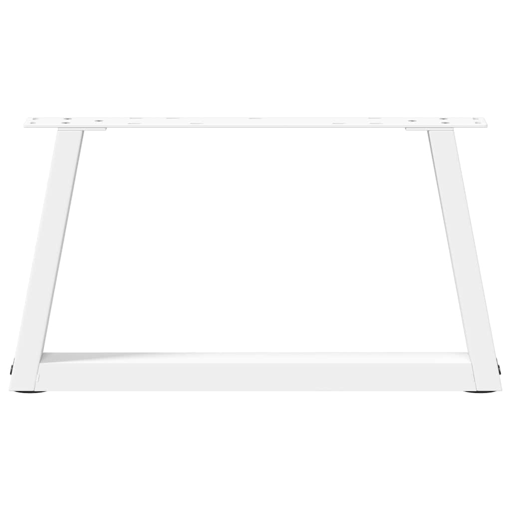 Pieds de table basse en forme de V, 2 pièces, blanc, 70 x (30-31,3) cm, acier - XIOS