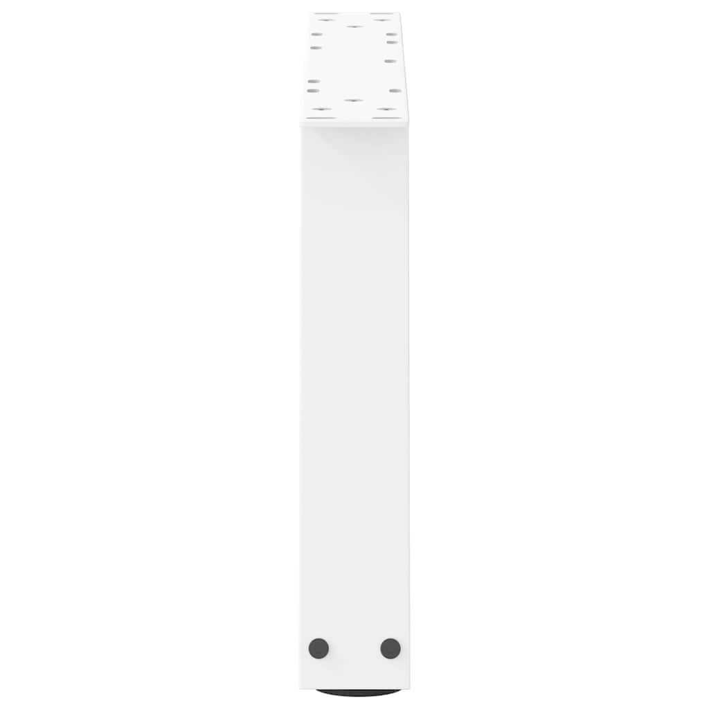 Pieds de table basse en forme de V, 2 pièces, blanc, 70 x (30-31,3) cm, acier - XIOS