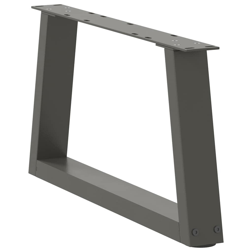 Pieds de table basse en forme de V, 2 pièces, anthracite, 70 x (30-31,3) cm, acier - XIOS