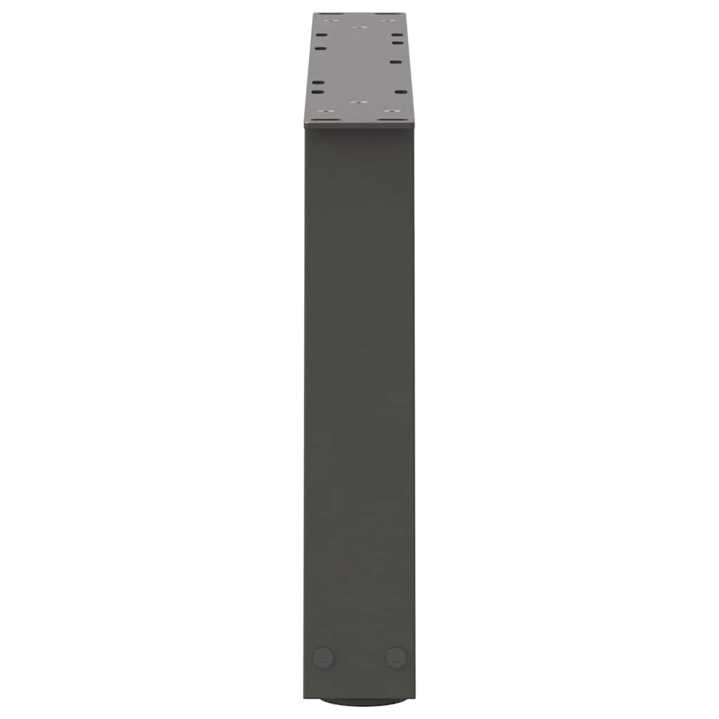 Pieds de table basse en forme de V, 2 pièces, anthracite, 70 x (30-31,3) cm, acier - XIOS