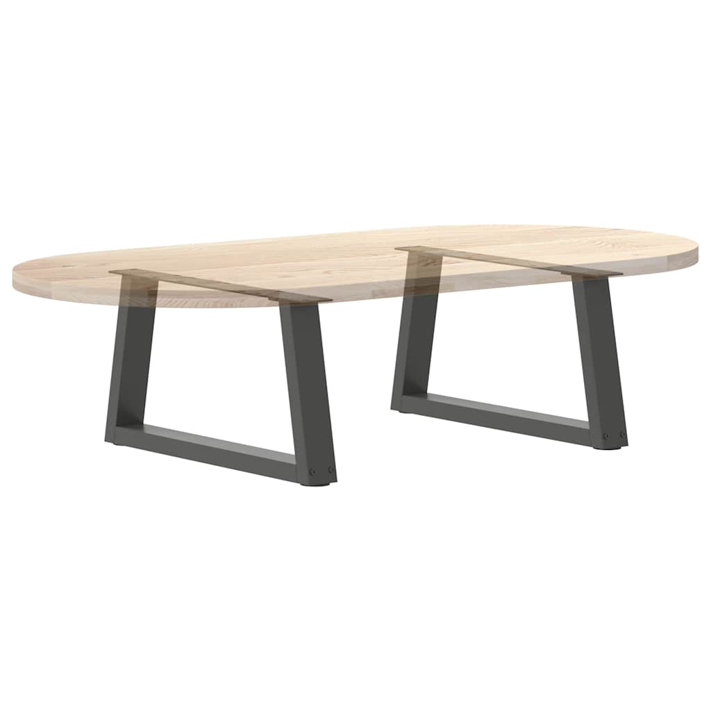 Pieds de table basse en forme de V, 2 pièces, anthracite, 70 x (30-31,3) cm, acier - XIOS