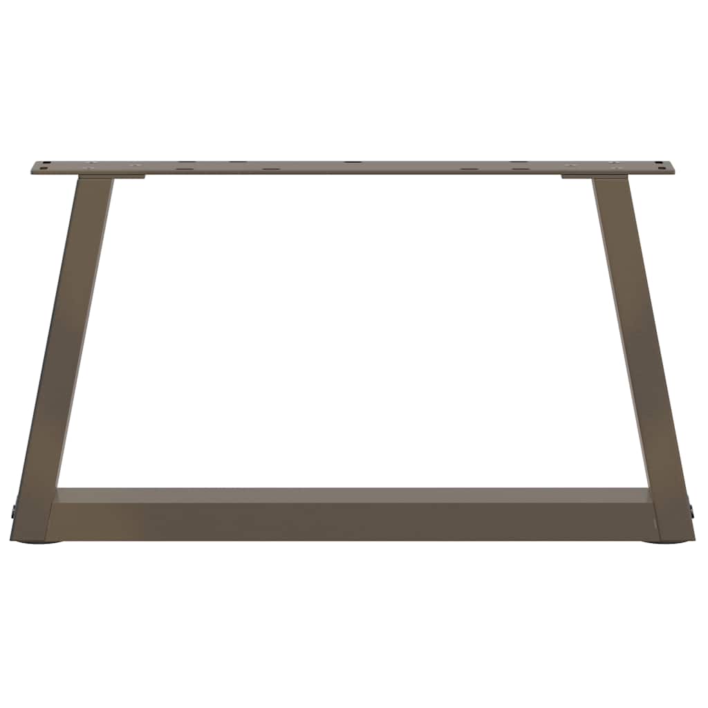 Pieds de table basse en forme de V, 2 pièces, acier naturel, 70 x (30-31,3) cm - XIOS