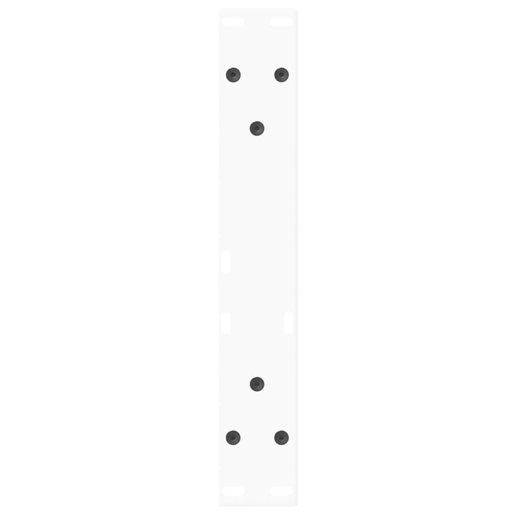 Pieds de table basse en forme de V, 2 pièces, blanc, 28 x (42-43,3) cm, acier - XIOS