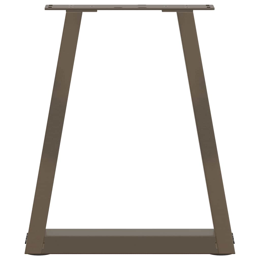 Pieds de table basse en forme de V, 2 pièces, acier naturel, 28 x (42-43,3) cm - XIOS