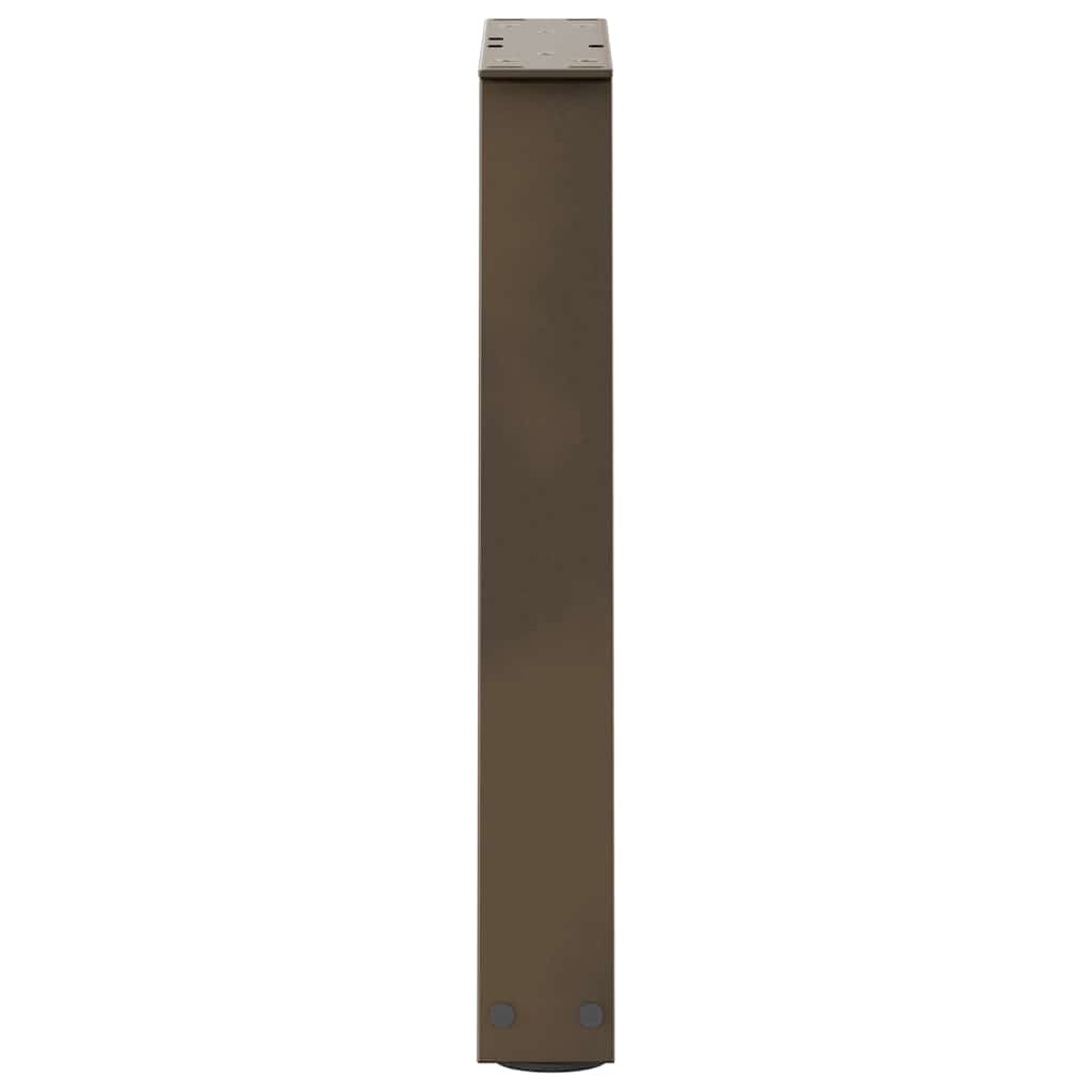 Pieds de table basse en forme de V, 2 pièces, acier naturel, 28 x (42-43,3) cm - XIOS