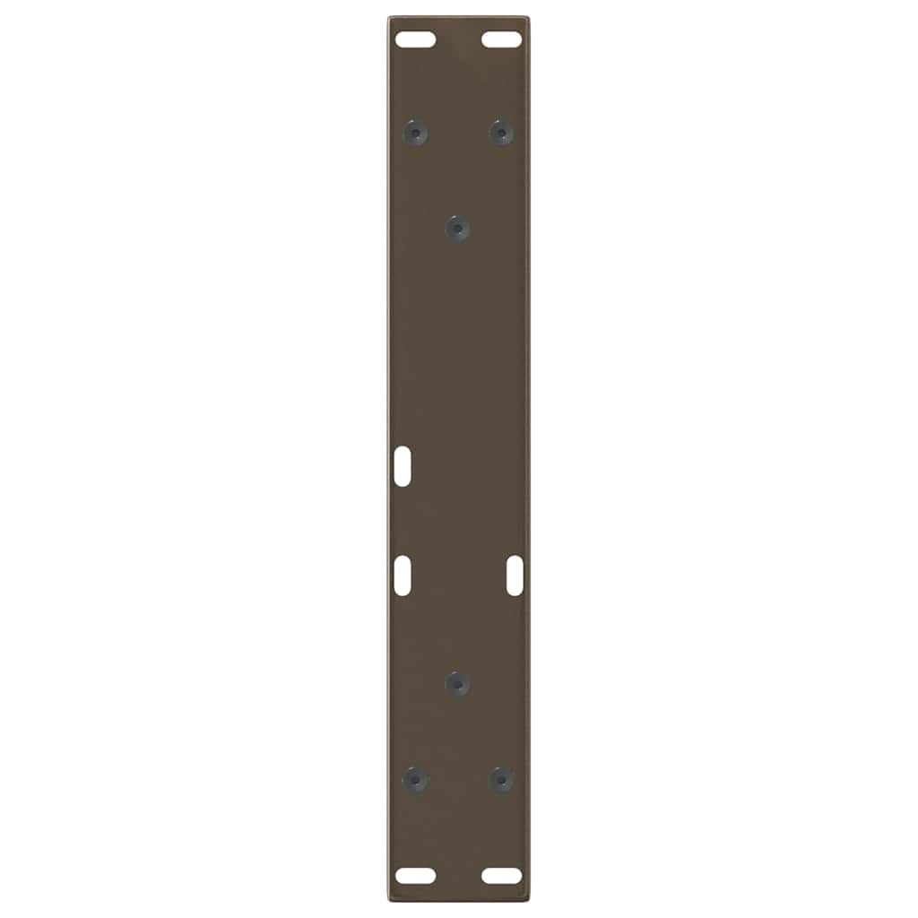 Pieds de table basse en forme de V, 2 pièces, acier naturel, 28 x (42-43,3) cm - XIOS