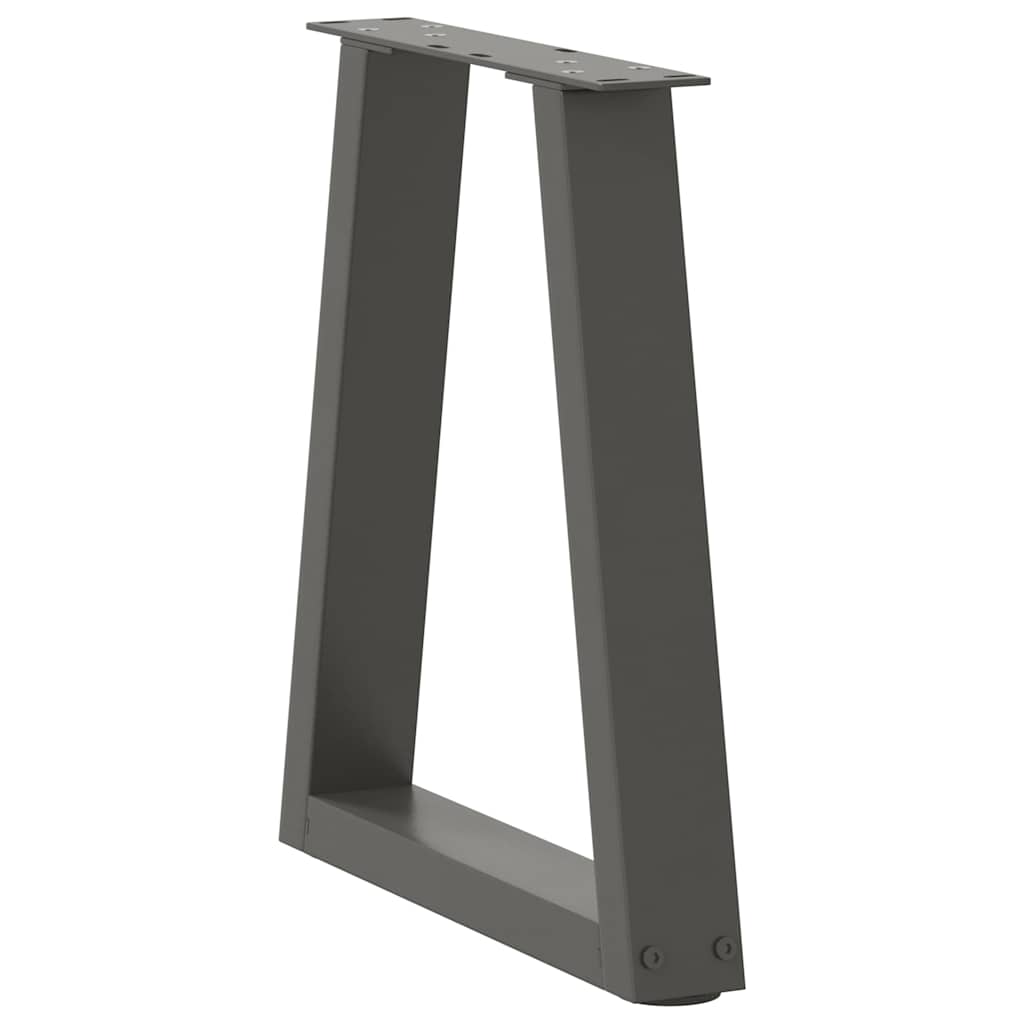 Pieds de table basse en forme de V, 2 pièces, anthracite, 38 x (42-43,3) cm, acier - XIOS