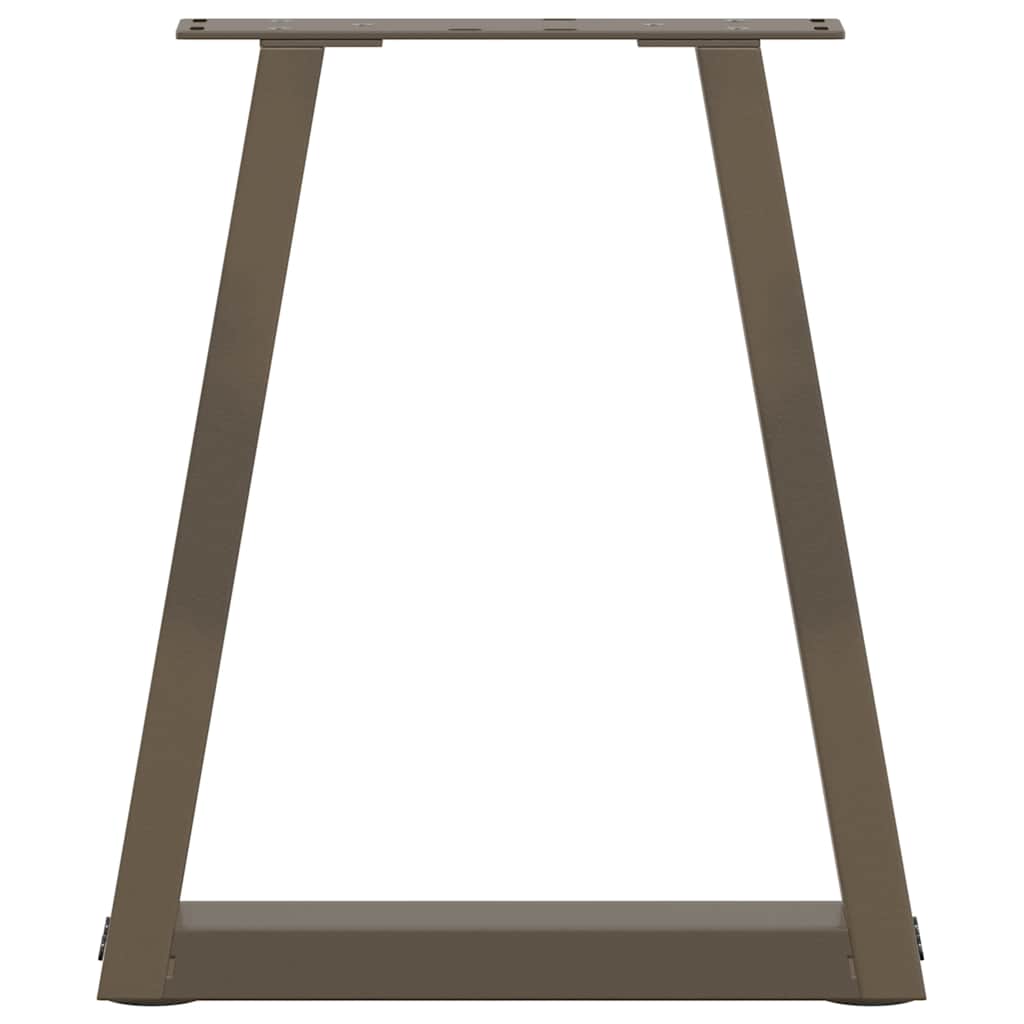 Pieds de table basse en forme de V, 2 pièces, acier naturel, 38 x (42-43,3) cm - XIOS