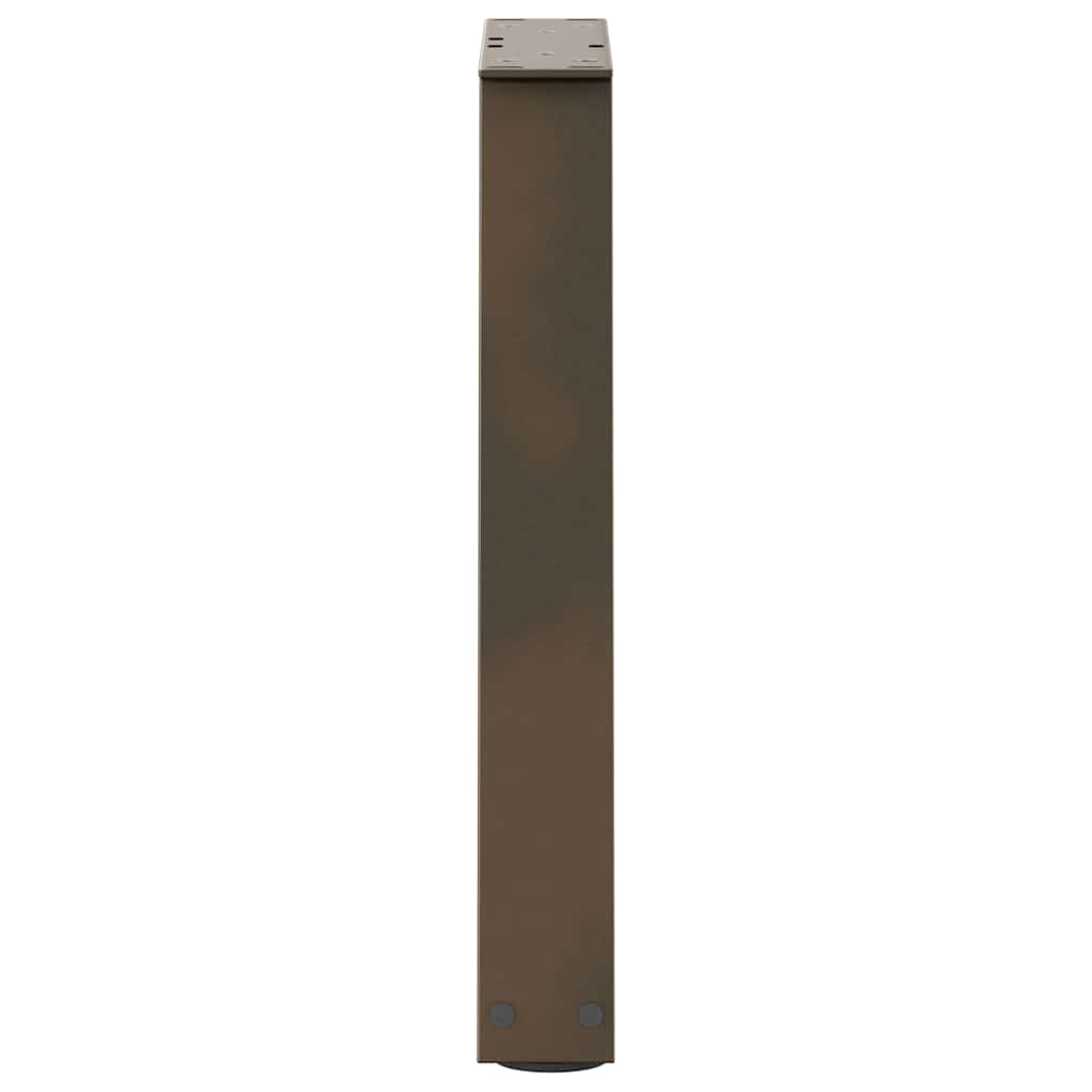 Pieds de table basse en forme de V, 2 pièces, acier naturel, 38 x (42-43,3) cm - XIOS