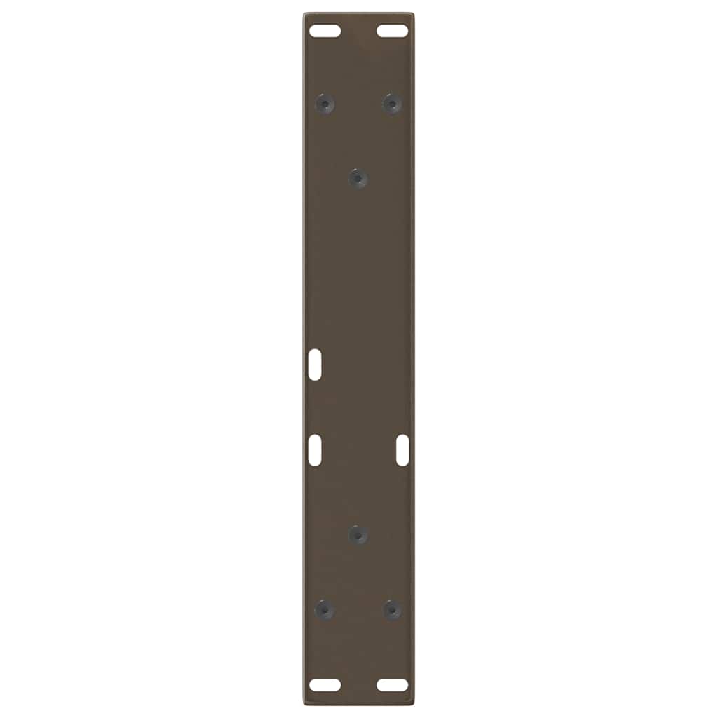 Pieds de table basse en forme de V, 2 pièces, acier naturel, 38 x (42-43,3) cm - XIOS