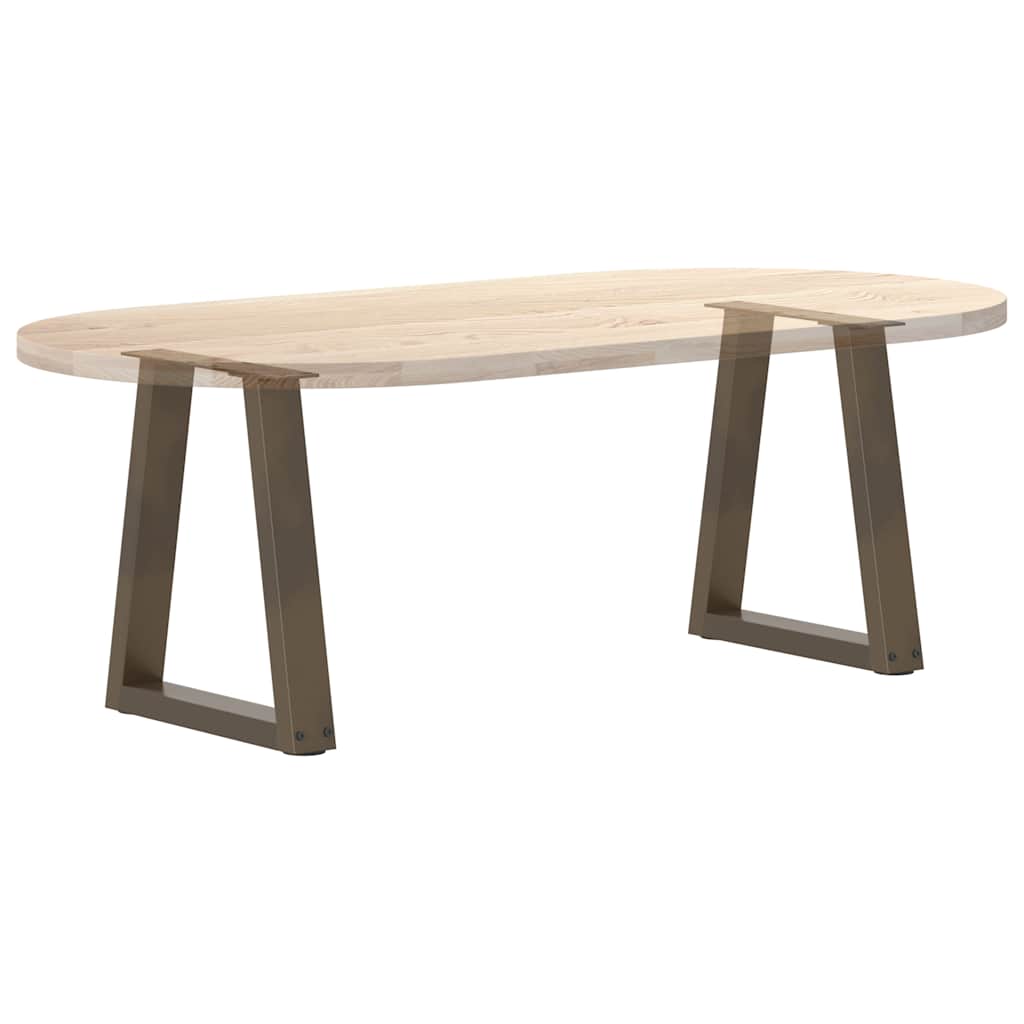 Pieds de table basse en forme de V, 2 pièces, acier naturel, 38 x (42-43,3) cm - XIOS