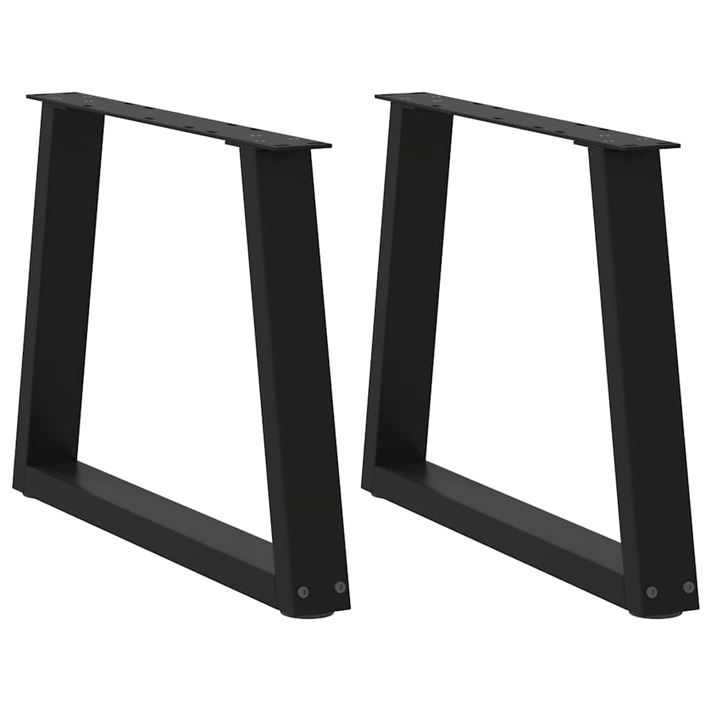 Pieds de table basse en forme de V, 2 pièces, noir, 50 x (42-43,3) cm, acier - XIOS