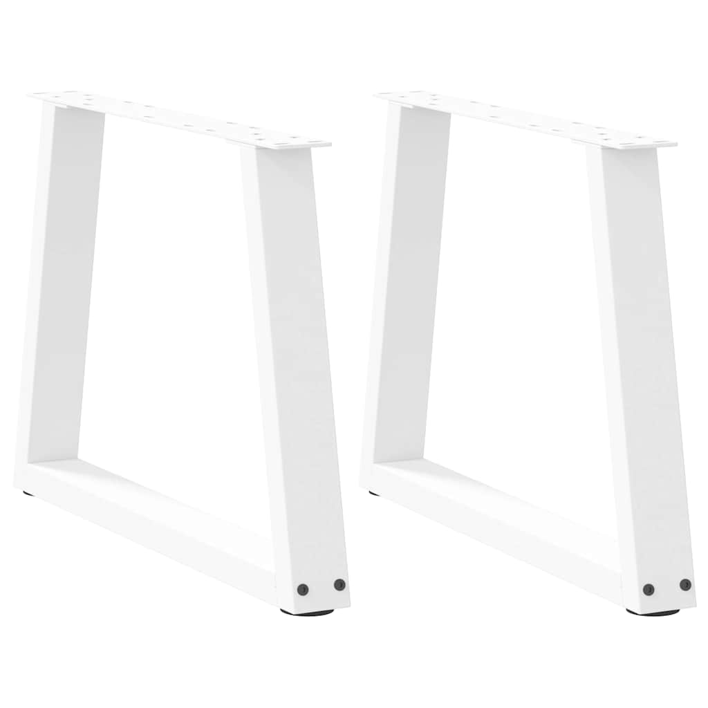 Pieds de table basse en forme de V, 2 pièces, blanc, 50 x (42-43,3) cm, acier - XIOS