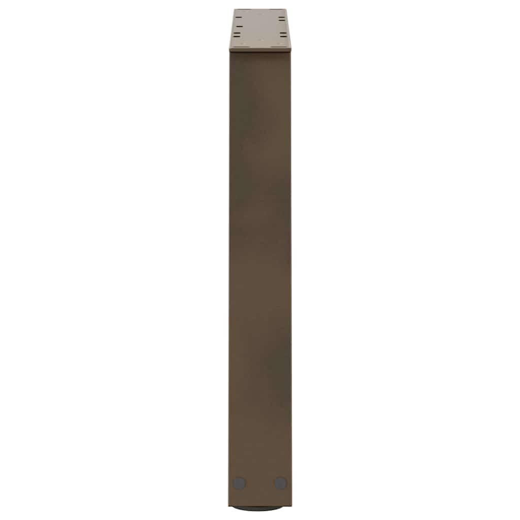 Pieds de table basse en forme de V, 2 pièces, acier naturel, 50 x (42-43,3) cm - XIOS