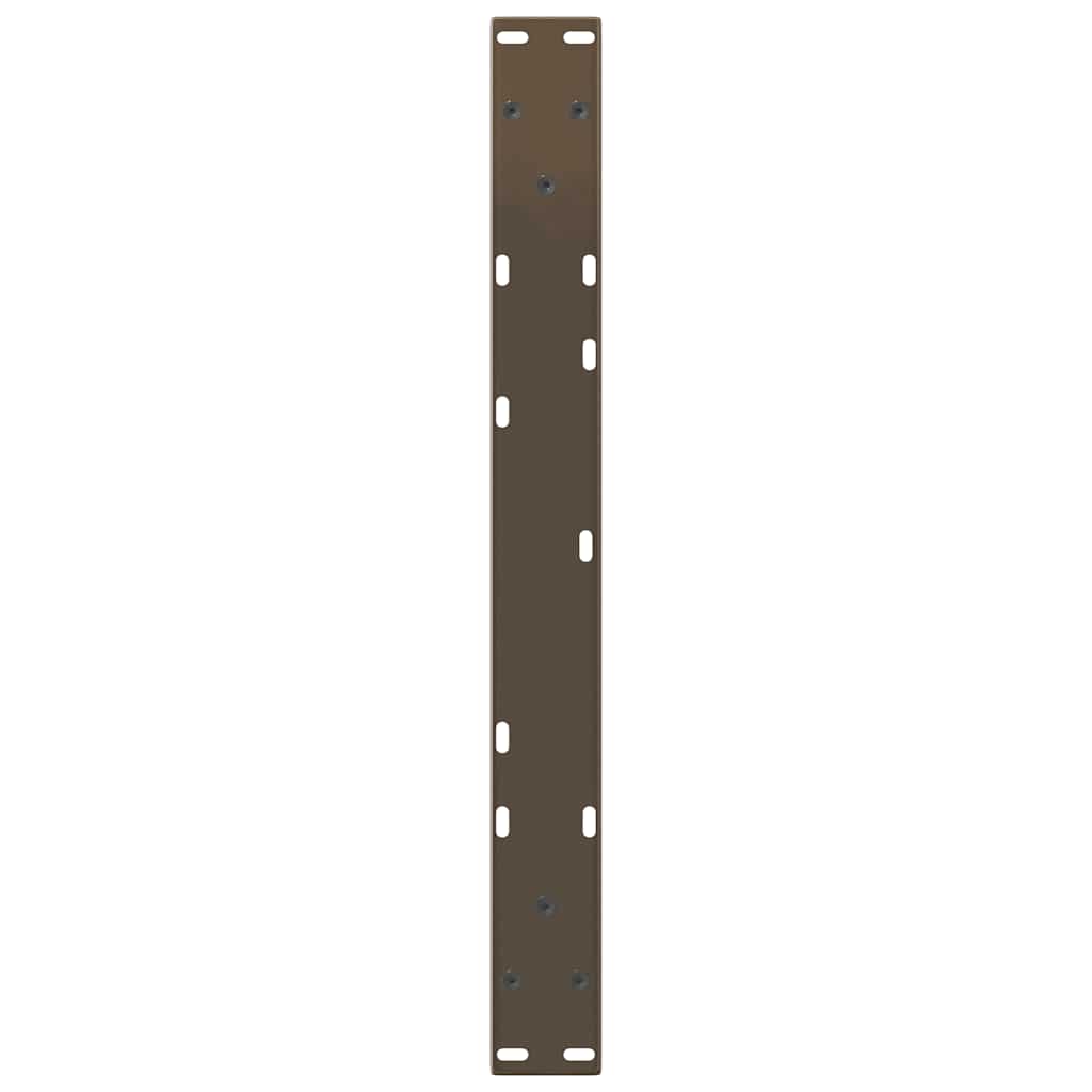 Pieds de table basse en forme de V, 2 pièces, acier naturel, 50 x (42-43,3) cm - XIOS