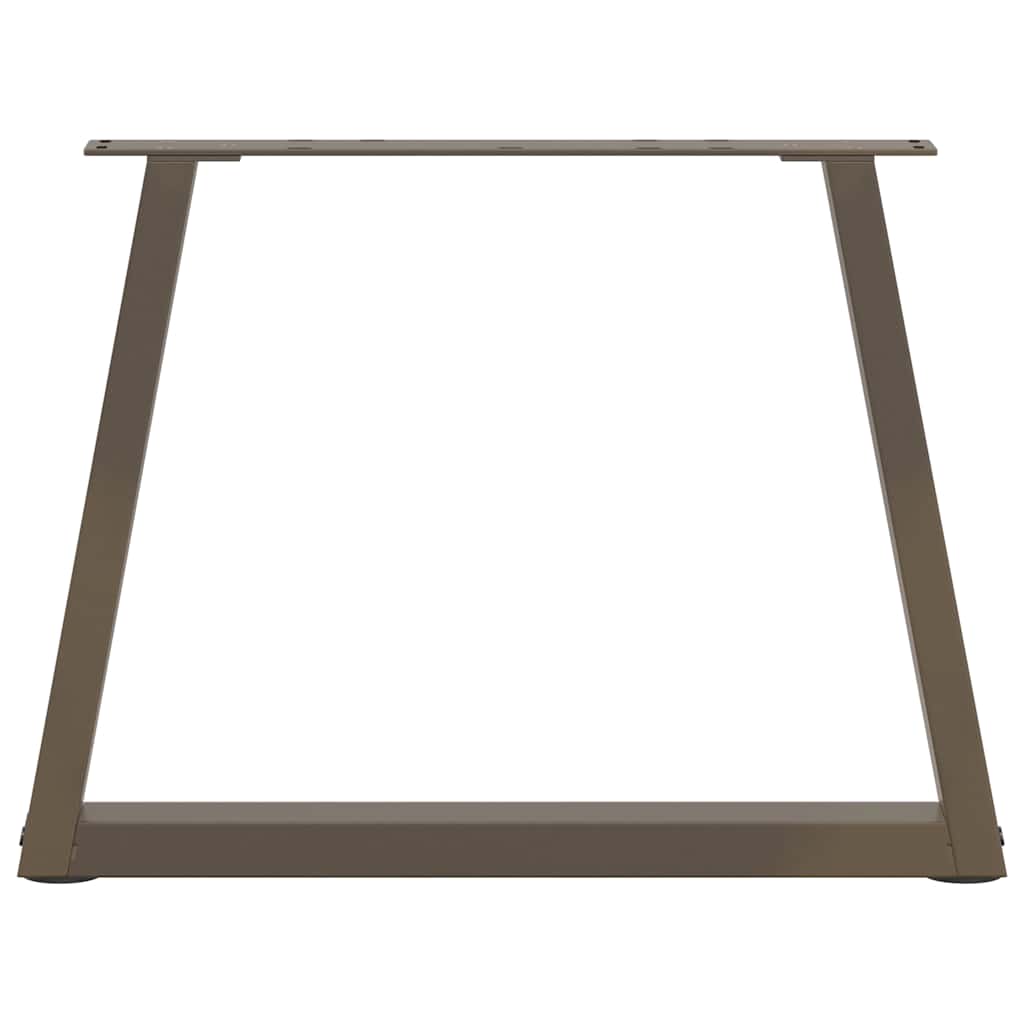 Pieds de table basse en forme de V, 2 pièces, acier naturel, 60 x (42-43,3) cm - XIOS