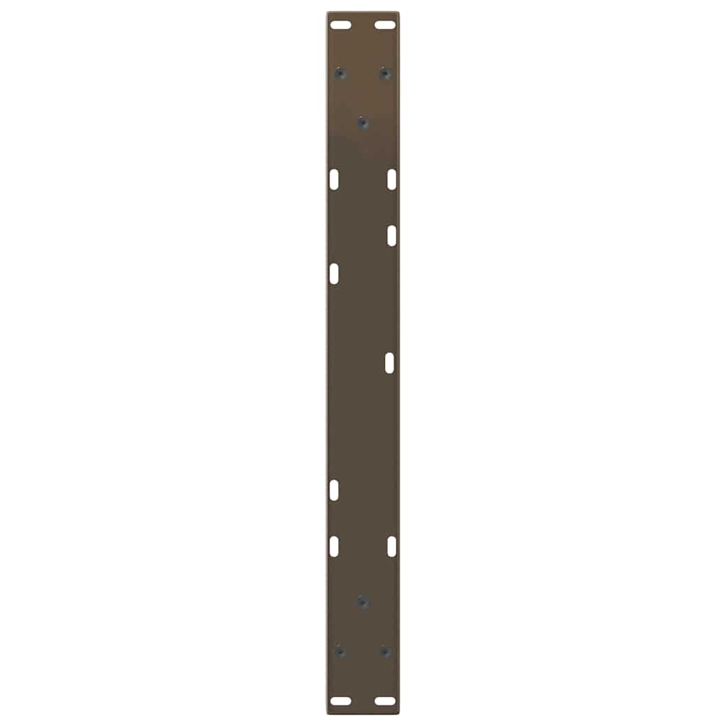 Pieds de table basse en forme de V, 2 pièces, acier naturel, 60 x (42-43,3) cm - XIOS