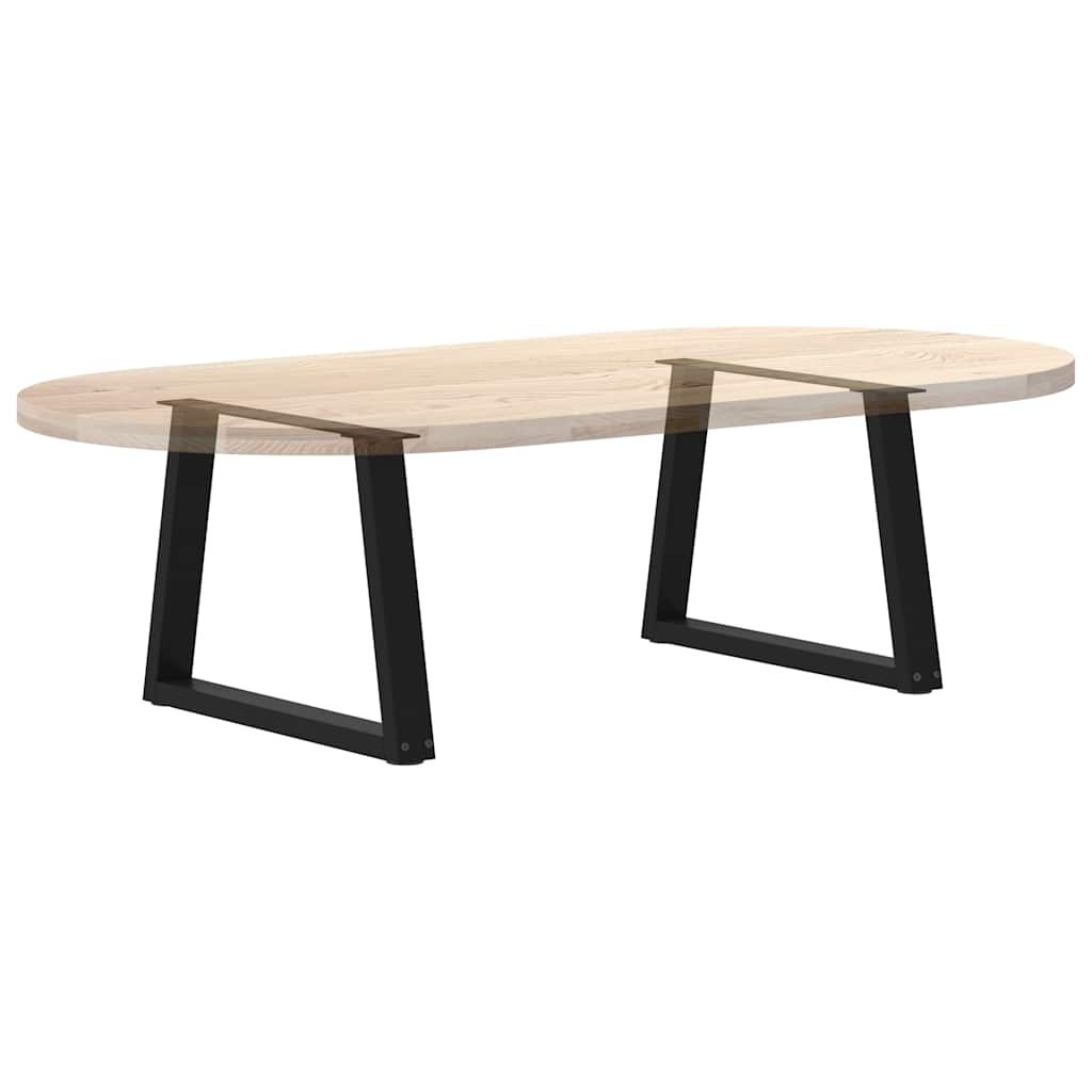 Pieds de table basse en forme de V, 2 pièces, noir, 70 x (42-43,3) cm, acier - XIOS