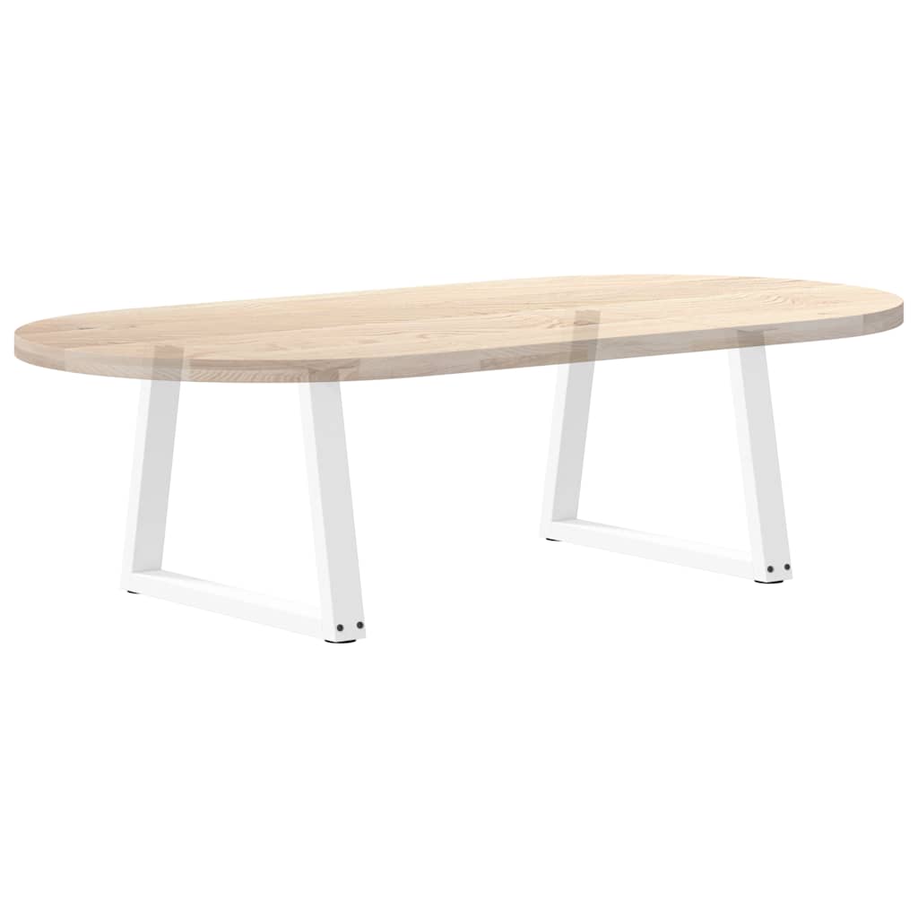 Pieds de table basse en forme de V, 2 pièces, blanc, 70 x (42-43,3) cm, acier - XIOS