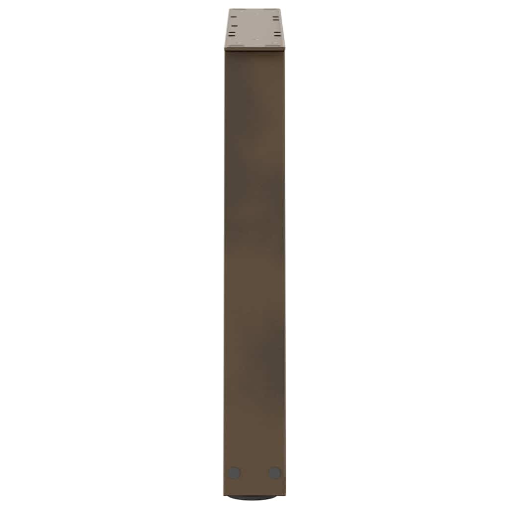 Pieds de table basse en forme de V, 2 pièces, acier naturel, 70 x (42-43,3) cm - XIOS