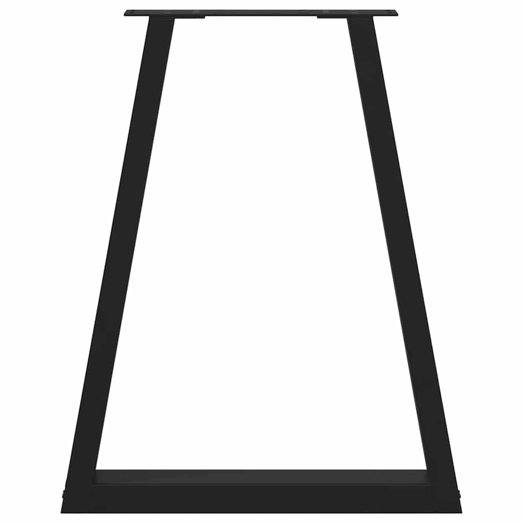 Pieds de table à manger en V 2 pièces Noir 60 x (72-73,3) cm Acier - XIOS