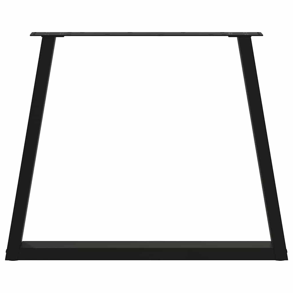 Pieds de table à manger en forme de V, 2 pièces, noir, 70 x (72-73,3) cm, acier - XIOS
