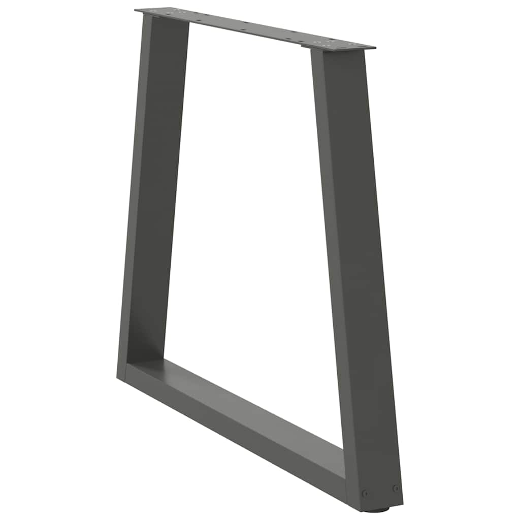 Pieds de table à manger en forme de V, 2 pièces, anthracite, 70 x (72-73,3) cm, acier - XIOS