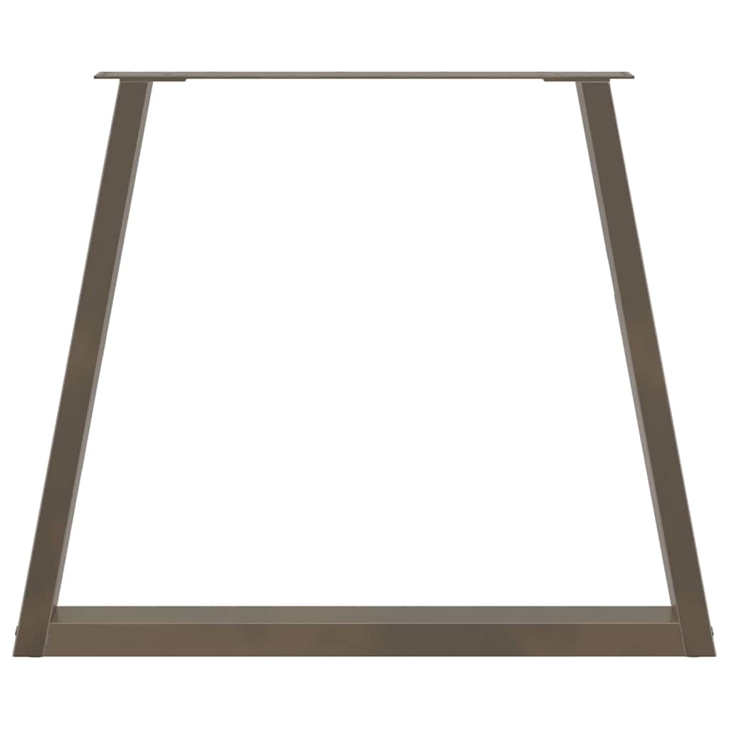 Pieds de table à manger en forme de V, 2 pièces, acier naturel, 70 x (72-73,3) cm - XIOS