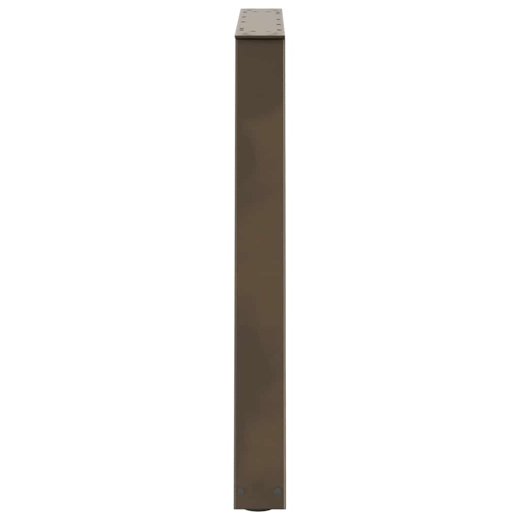 Pieds de table à manger en forme de V, 2 pièces, acier naturel, 70 x (72-73,3) cm - XIOS