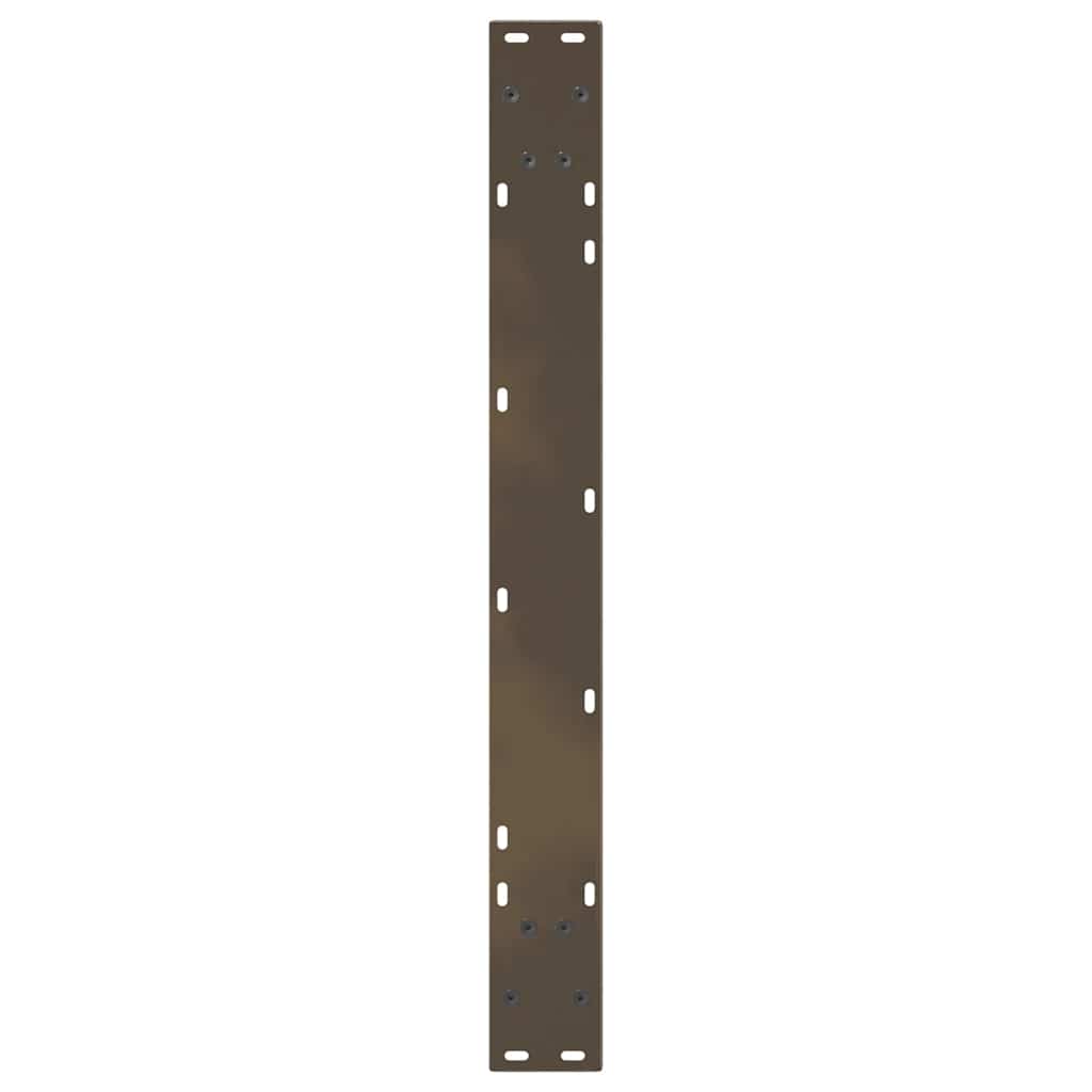 Pieds de table à manger en forme de V, 2 pièces, acier naturel, 70 x (72-73,3) cm - XIOS