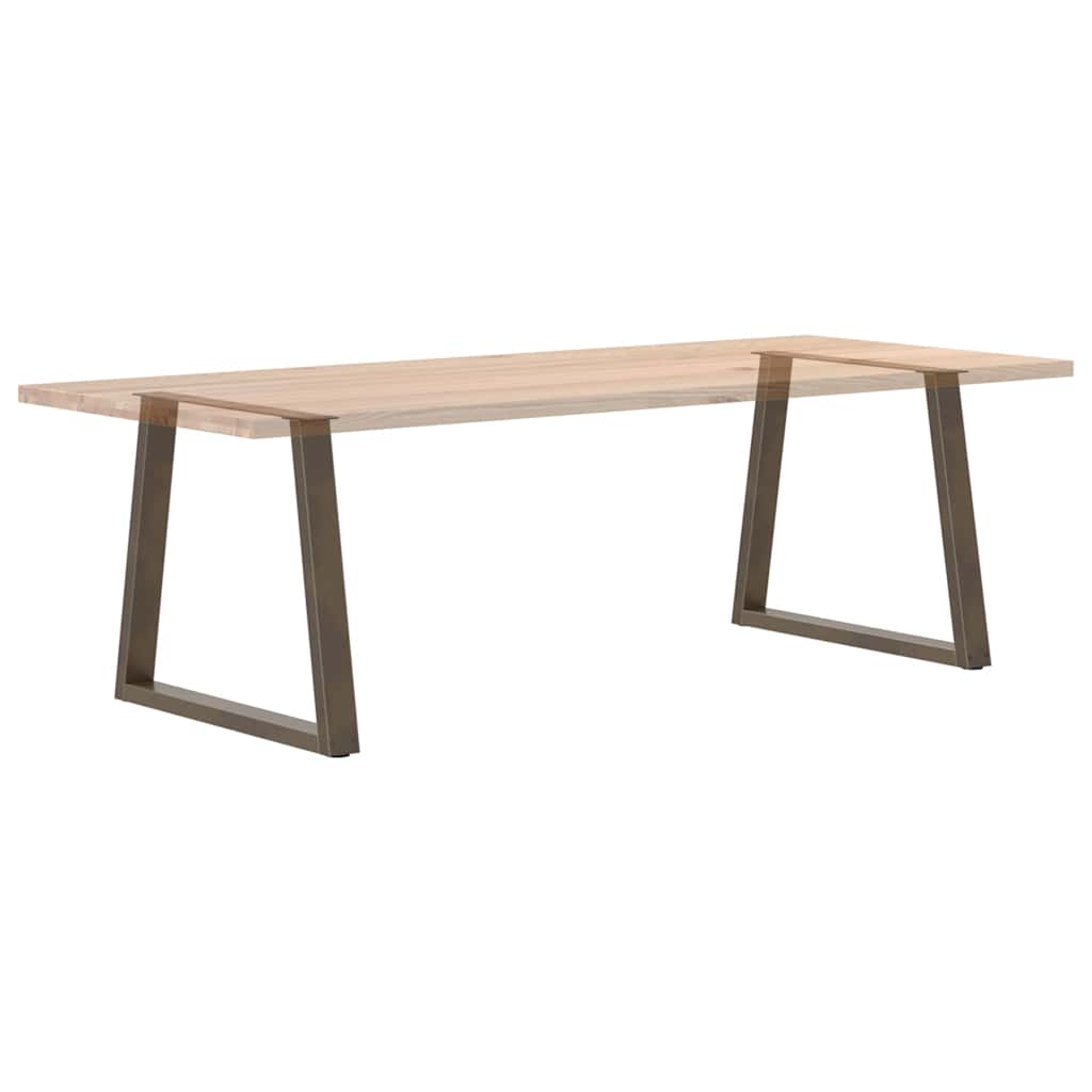 Pieds de table à manger en forme de V, 2 pièces, acier naturel, 70 x (72-73,3) cm - XIOS