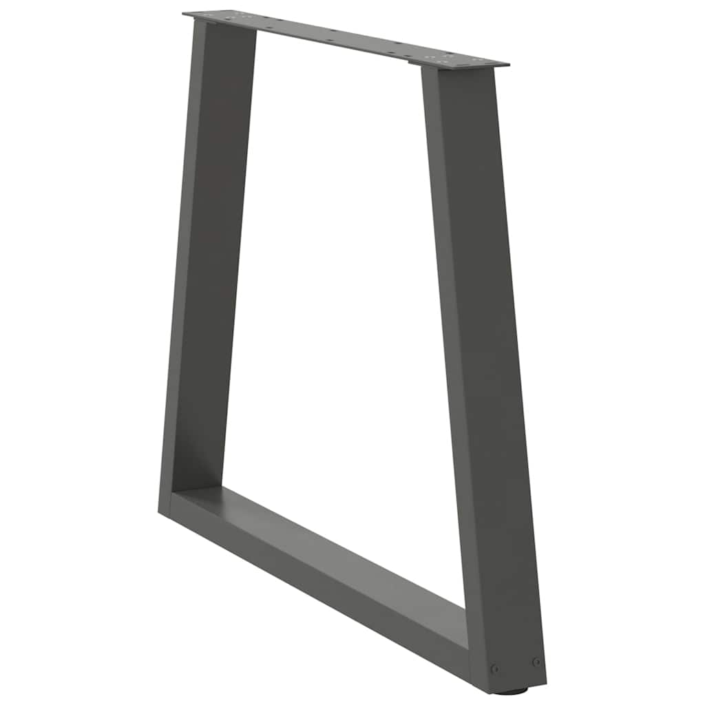 Pieds de table à manger en forme de V, 2 pièces, anthracite, 80 x (72-73,3) cm, acier - XIOS
