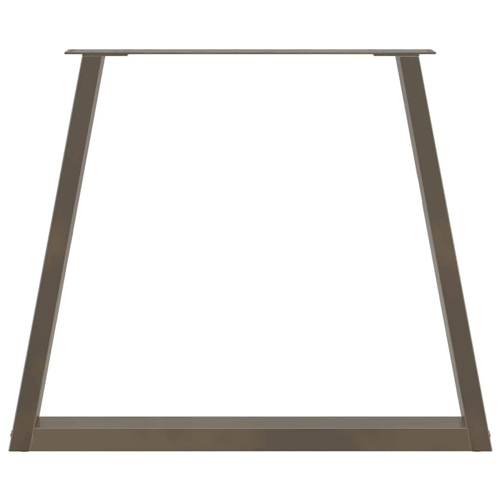 Pieds de table à manger en forme de V 2 pièces Acier naturel 80 x (72-73,3) cm Acier - XIOS