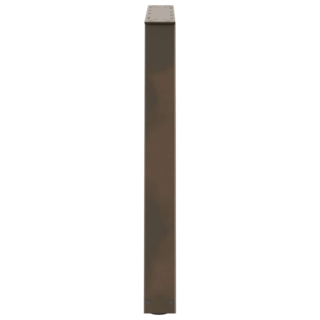 Pieds de table à manger en forme de V 2 pièces Acier naturel 80 x (72-73,3) cm Acier - XIOS
