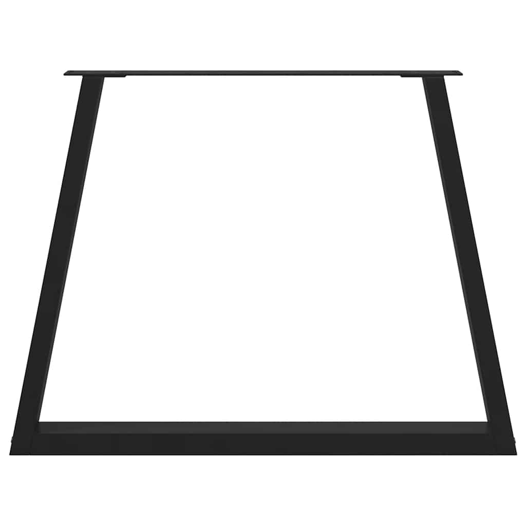 Pieds de table à manger en forme de V 2 pièces Noir 90 x (72-73,3) cm Acier - XIOS